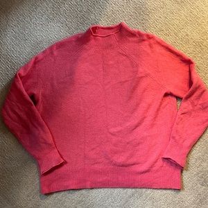 J. Crew pink rollneck sweater sz M